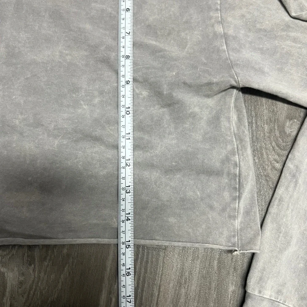 Wild Free Eagle Graphic Cropped‎ Long Sleeve Top Acid Wash Pullover - Picture 6 of 6